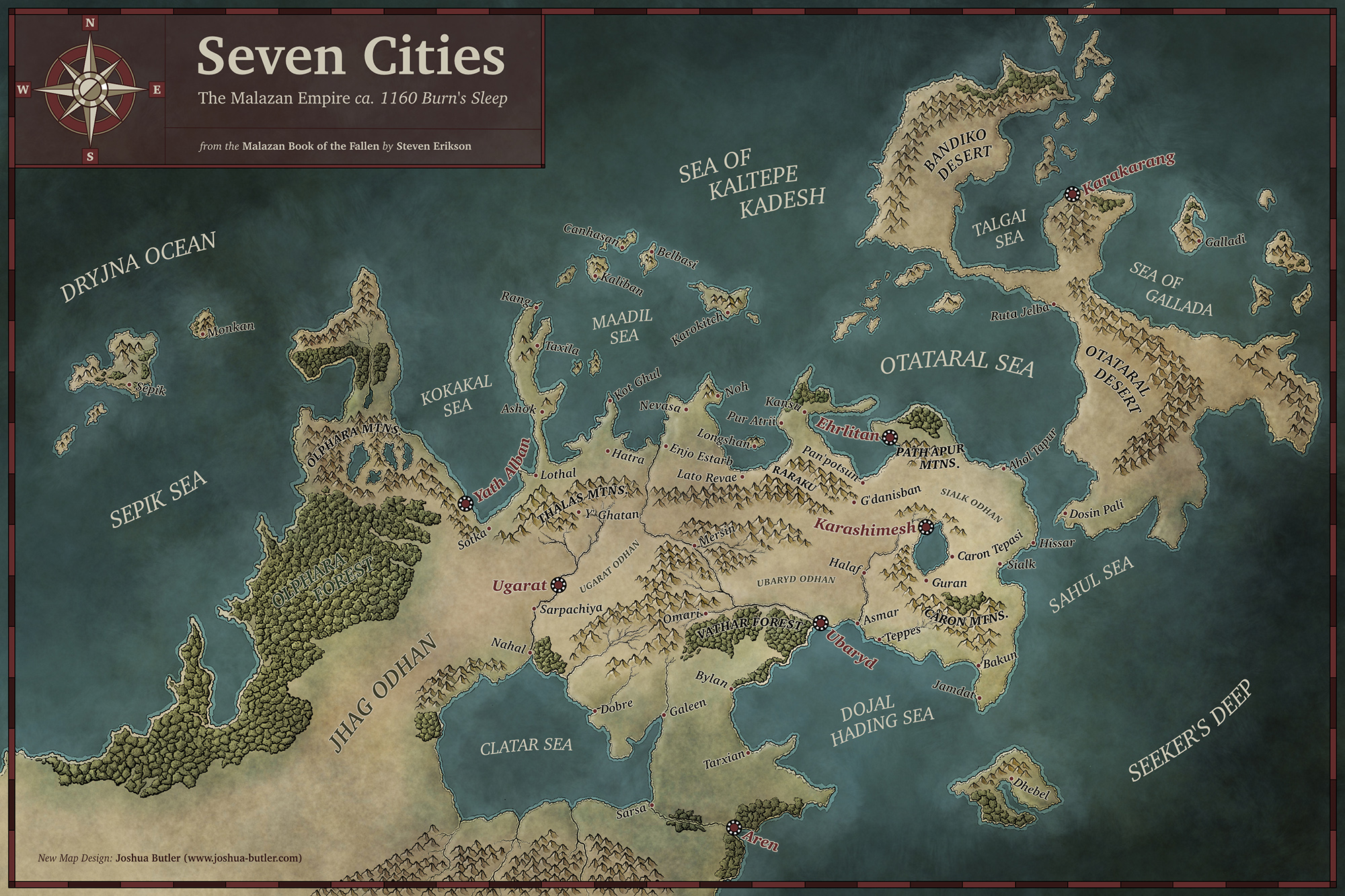 Seven Cities Map Malazan Empire.